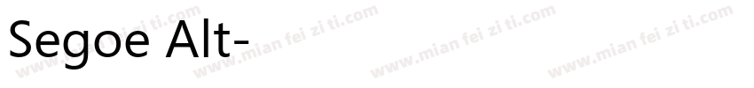 Segoe Alt字体转换